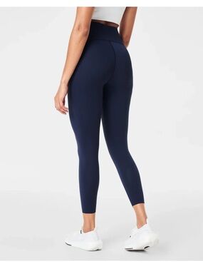 Spanx Navy Blue Booty Boost 7/8 Athletic Leggings Women’s Size Large 50186R New
